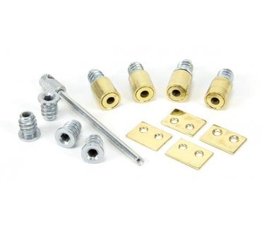 From The Anvil 83941 Secure Sash Stops (Pack of 4) - Polished Brass