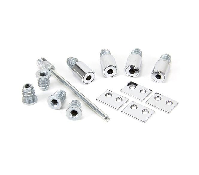 From The Anvil 83942 Secure Sash Stops (Pack of 4) - Polished Chrome
