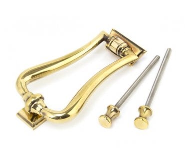 From The Anvil 90028 Period Slimline Art Deco Door Knocker - Aged Brass