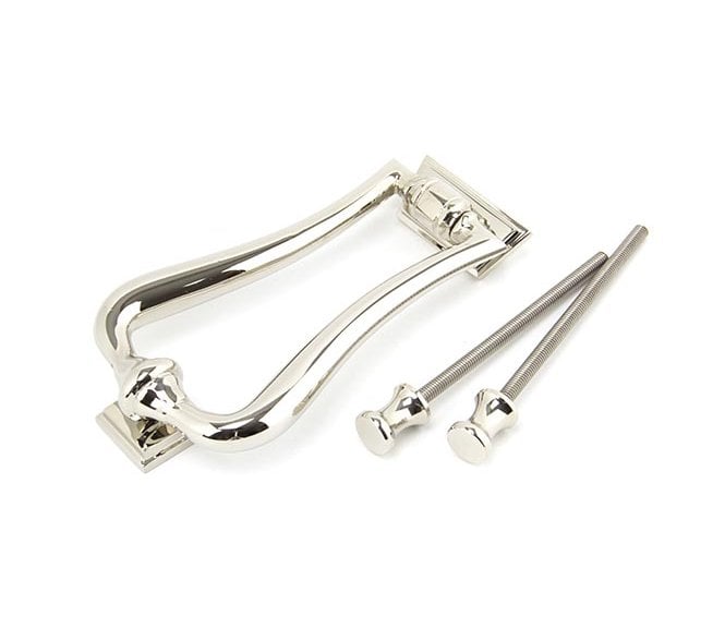 From The Anvil 90042 Period Slimline Art Deco Door Knocker - Polished Nickel