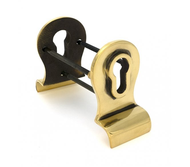 From The Anvil 90065 Period Euro Profile Back To Back Door Pull - Aged Brass