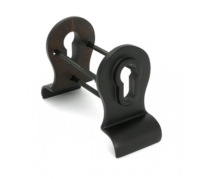 From The Anvil 90067 Period Euro Profile Back To Back Door Pull - Aged Bronze