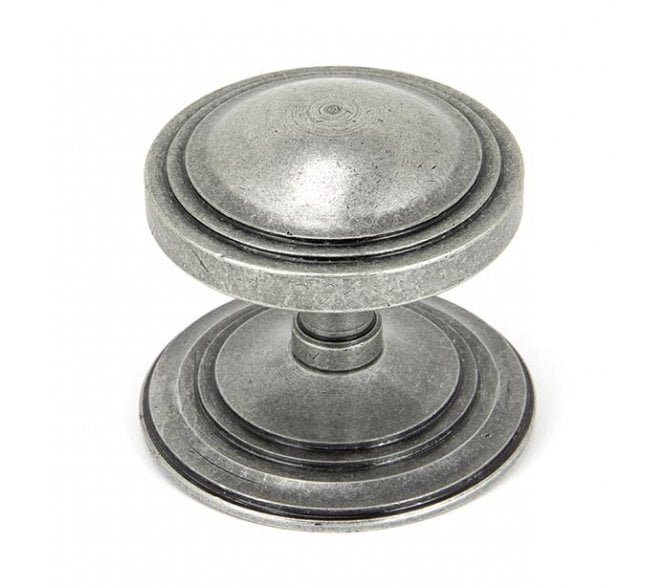 From The Anvil 90069 Blacksmith Art Deco Centre Door Knob - Pewter