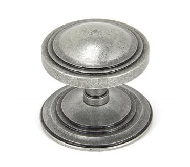 From The Anvil 90069 Blacksmith Art Deco Centre Door Knob - Pewter
