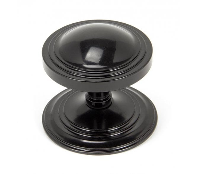 From The Anvil 90070 Blacksmith Art Deco Centre Door Knob - Black