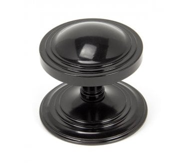 From The Anvil 90070 Blacksmith Art Deco Centre Door Knob - Black