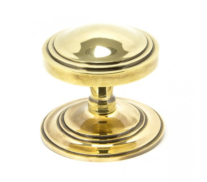 From The Anvil 90071 Period Art Deco Centre Door Knob - Aged Brass