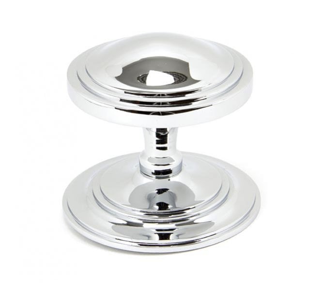 From The Anvil 90073 Period Art Deco Centre Door Knob - Polished Chrome