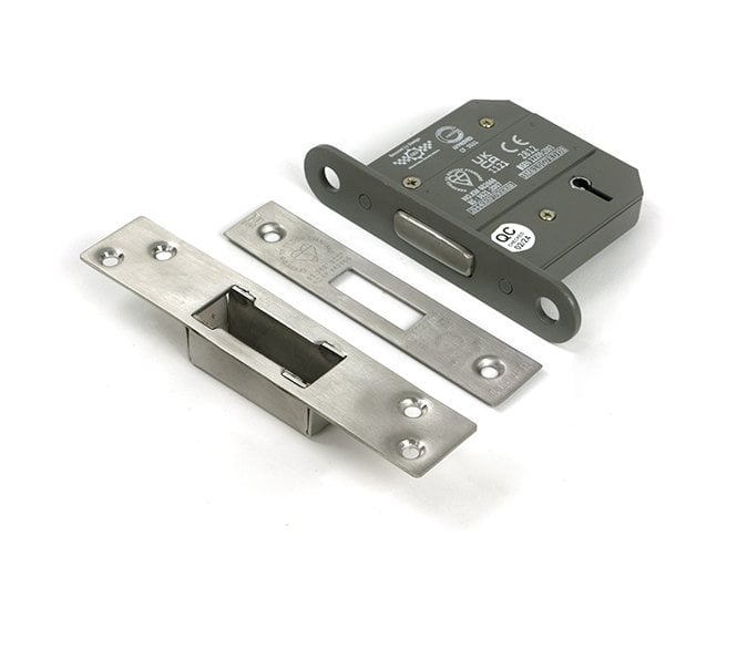From The Anvil 90139 3 5-Lever Mortice Deadlock BS3621 - Satin Stainless Steel