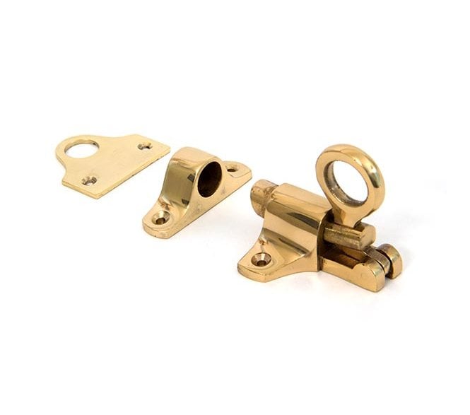 From The Anvil 90267 Fanlight Catch and Keeps - Polished Brass