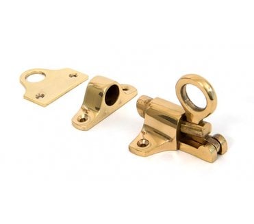 From The Anvil 90267 Fanlight Catch and Keeps - Polished Brass