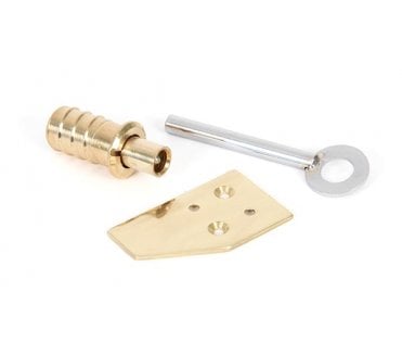 From The Anvil 90271 Key Flush Sash Stops - Polished Brass
