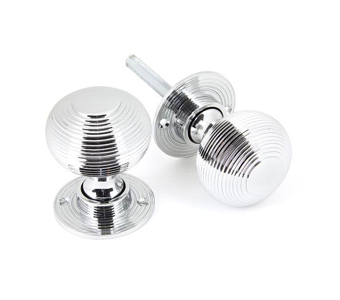 From The Anvil 90273 Heavy Beehive Mortice/Rim Knobs - Polished Chrome