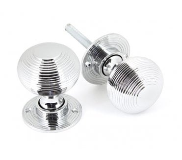 From The Anvil 90273 Heavy Beehive Mortice/Rim Knobs - Polished Chrome
