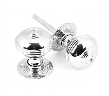 From The Anvil 90274 Small Prestbury Mortice/Rim Knobs - Polished Chrome