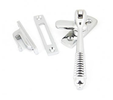 From The Anvil 90329 Locking Reeded Window Fastener - Polished Chrome