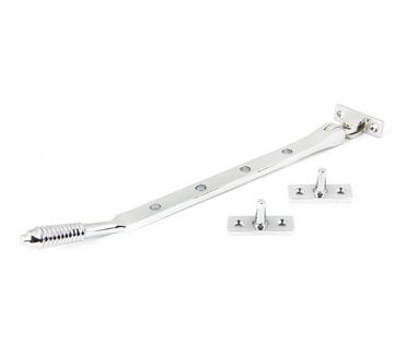 From The Anvil 90334 10 Reeded Window Stay - Polished Chrome