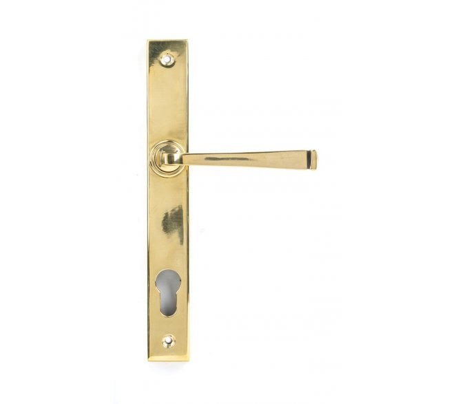 From The Anvil 90354 Avon Slimline Sprung Lever Espag Lock Set - Aged Brass