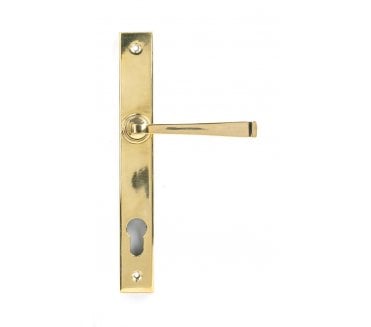 From The Anvil 90354 Avon Slimline Sprung Lever Espag Lock Set - Aged Brass