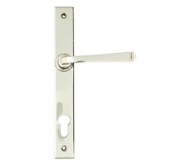 From The Anvil 90356 Avon Slimline Sprung Lever Espag Lock Set - Polished Nickel