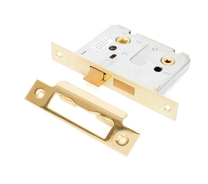 From The Anvil 91084 76mm Bathroom Mortice Lock - Polished Brass
