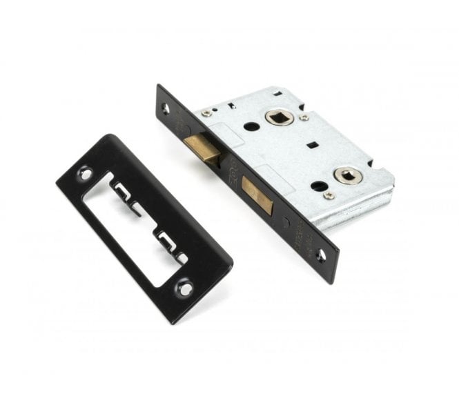 From The Anvil 91089 2.5 Bathroom Mortice Lock - Black