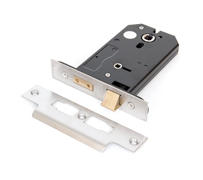 From The Anvil 91111 5 Horizontal Bathroom Lock - Satin Stainless Steel