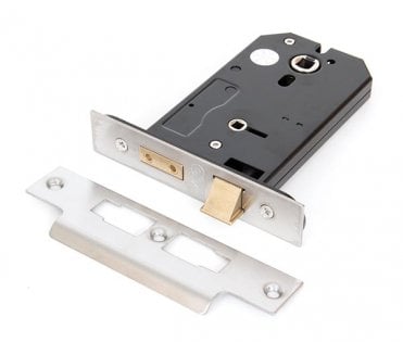 From The Anvil 91111 5 Horizontal Bathroom Lock - Satin Stainless Steel