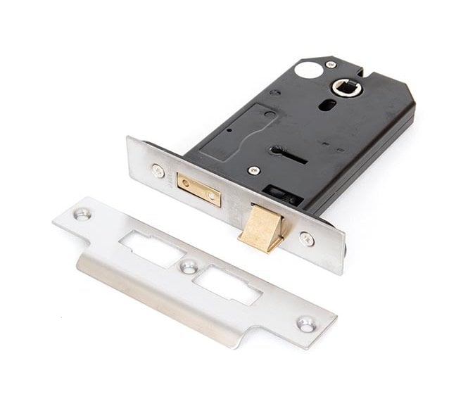 From The Anvil 91112 5 3-Lever Horizontal Mortice Sashlock - Satin Stainless Steel
