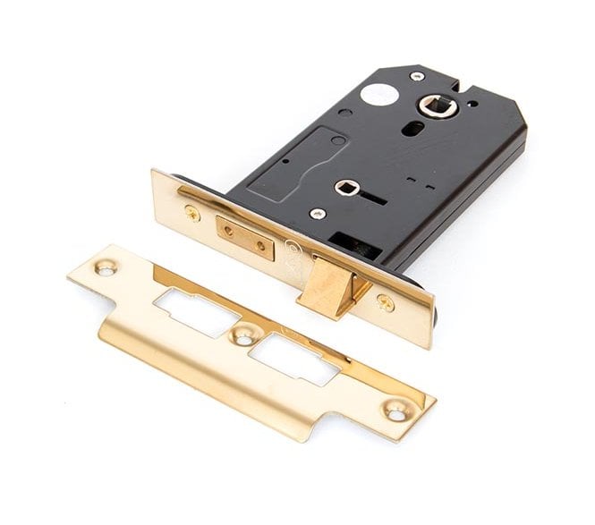 From The Anvil 91114 5 Horizontal Bathroom Lock - Polished Brass