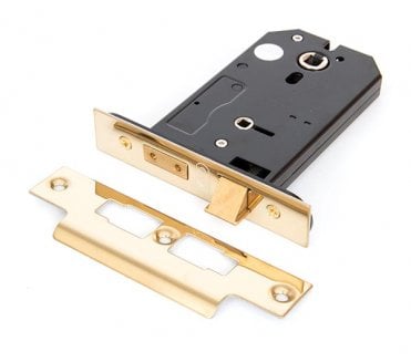 From The Anvil 91114 5 Horizontal Bathroom Lock - Polished Brass
