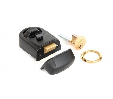 From The Anvil 91118 Modern Night Latch - Black