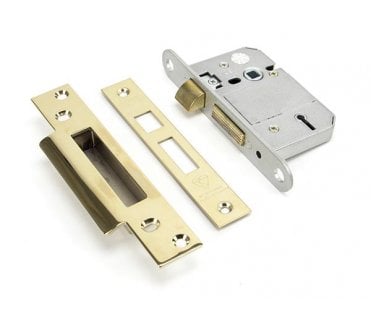From The Anvil 91120 63mm 5-Lever Mortice Sashlock BS3621 - Polished Brass