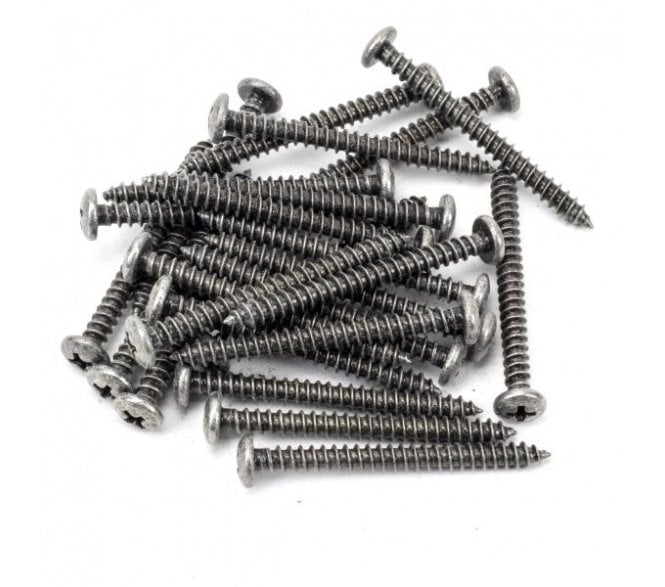 From The Anvil 91205 Pewter 10x2 Roundhead Screws (Pack 25)