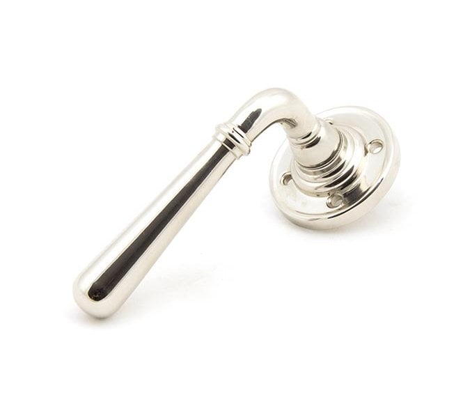 From The Anvil 91432 Newbury Lever Handle On Rose Set - Polished Nickel