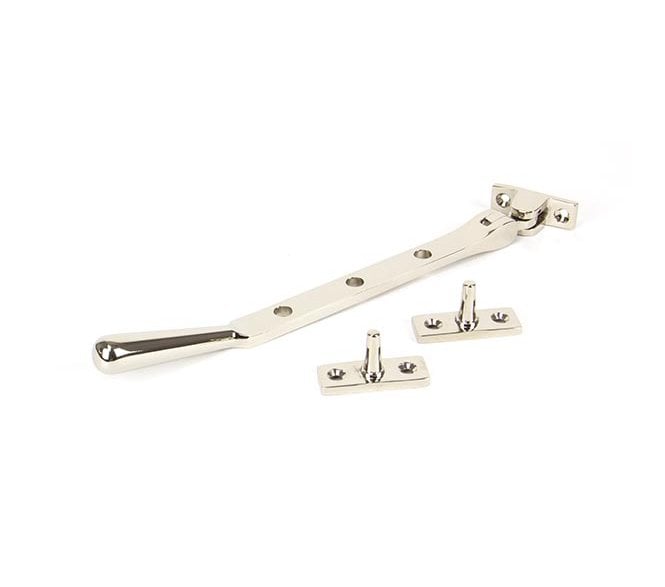 From The Anvil 91459 8 Newbury Window Stay - Polished Nickel
