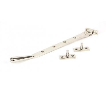 From The Anvil 91460 10 Newbury Window Stay - Polished Nickel