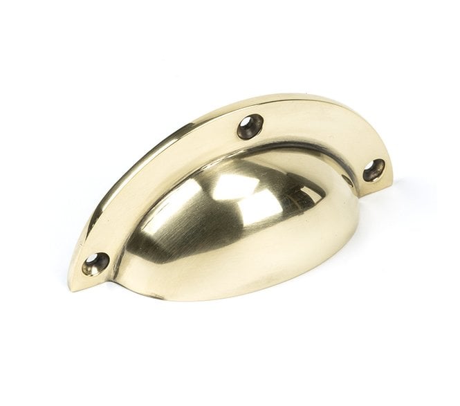 From The Anvil 91522 Period Plain Cup Pull - Aged Brass