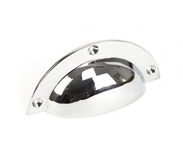 From The Anvil 91523 Period Plain Cup Pull - Polished Chrome