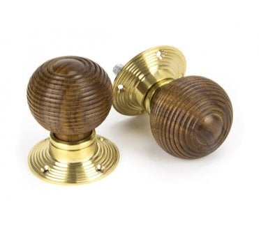 From The Anvil 91762 Cottage Mortice/Rim Knob Set - Rosewood & Polished Brass