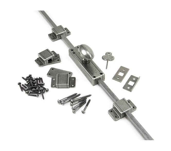 From The Anvil 91788 Cremone Espagnolette Bolt (Locking) - Pewter