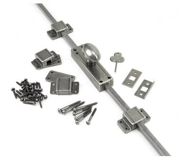 From The Anvil 91788 Cremone Espagnolette Bolt (Locking) - Pewter