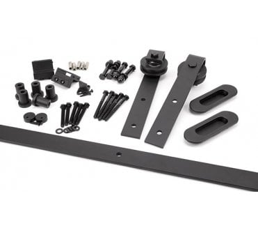 From The Anvil 91793 Black Sliding Door Hardware Kit - (2m Track)