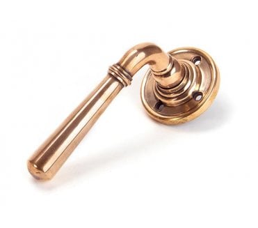 From The Anvil 91923 Newbury Lever Handle On Rose Set - Polished Bronze