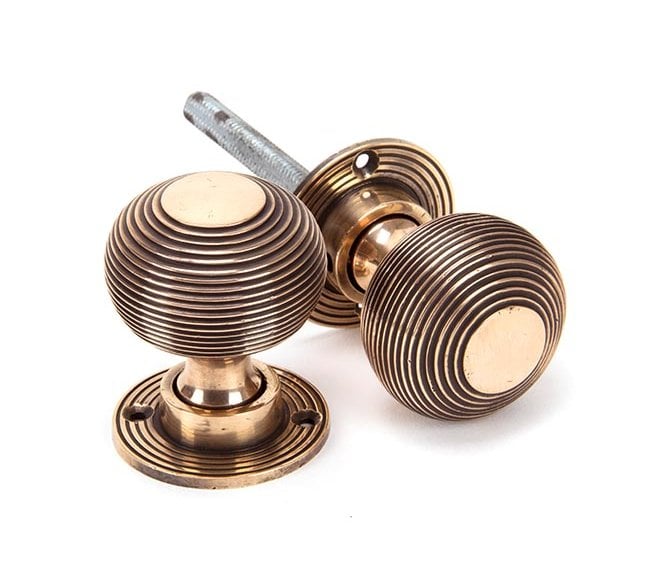From The Anvil 91926 Heavy Beehive Mortice/Rim Knobs - Polished Bronze