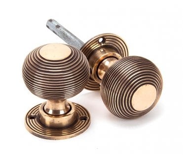 From The Anvil 91926 Heavy Beehive Mortice/Rim Knobs - Polished Bronze