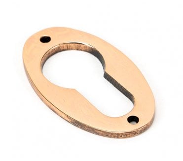 From The Anvil 91928 Period Oval Euro Profile Escutcheon - Polished Bronze