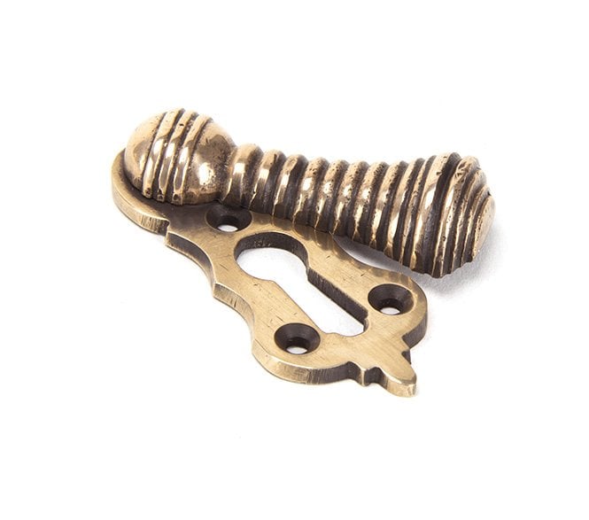 From The Anvil 91929 Beehive Covered Keyhole Escutcheon - Polished Bronze