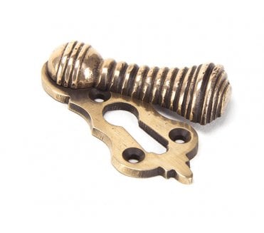 From The Anvil 91929 Beehive Covered Keyhole Escutcheon - Polished Bronze