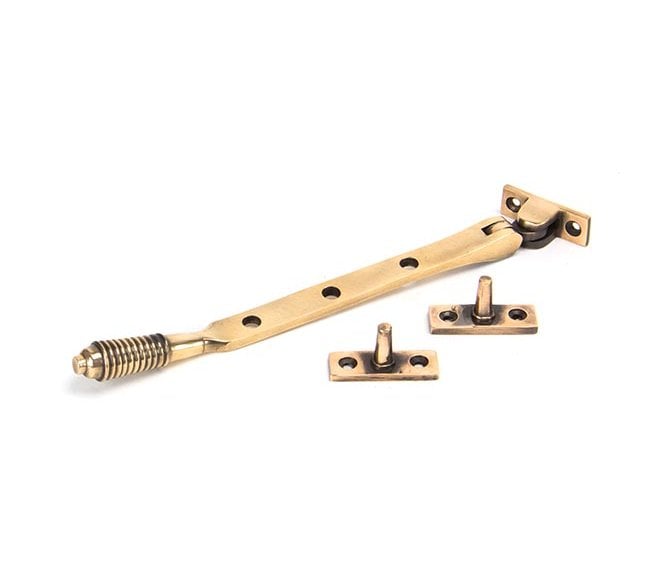 From The Anvil 91938 8 Reeded Window Stay - Polished Bronze